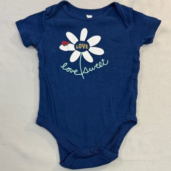 Koala Kids Other - 🐥 Koala Kids - Short sleeve Blue Bodysuit Onesie top with Daisy and Ladybug